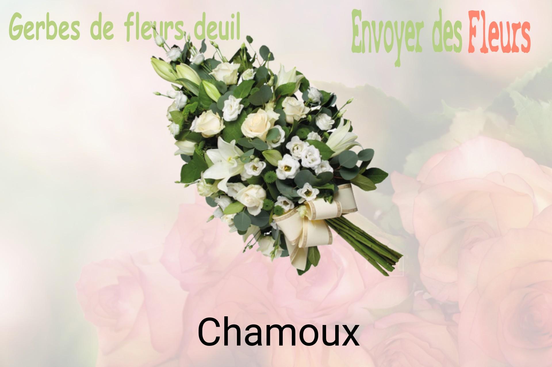 Gerbe de fleurs de deuil livrée à Chamoux
